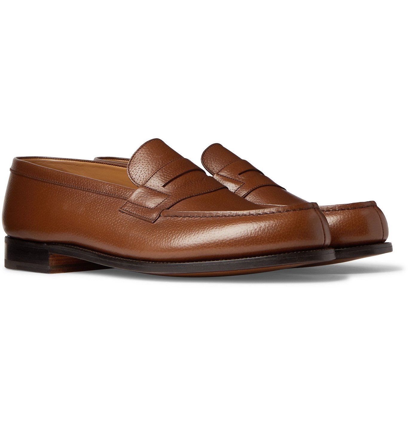 J M Weston 180 Moccasin Full Grain Leather Loafers Brown J M Weston