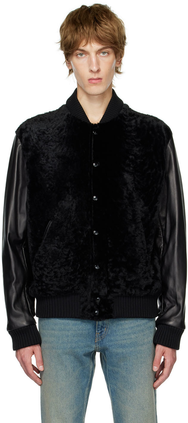 Marni Black Shearling Bomber Jacket Marni