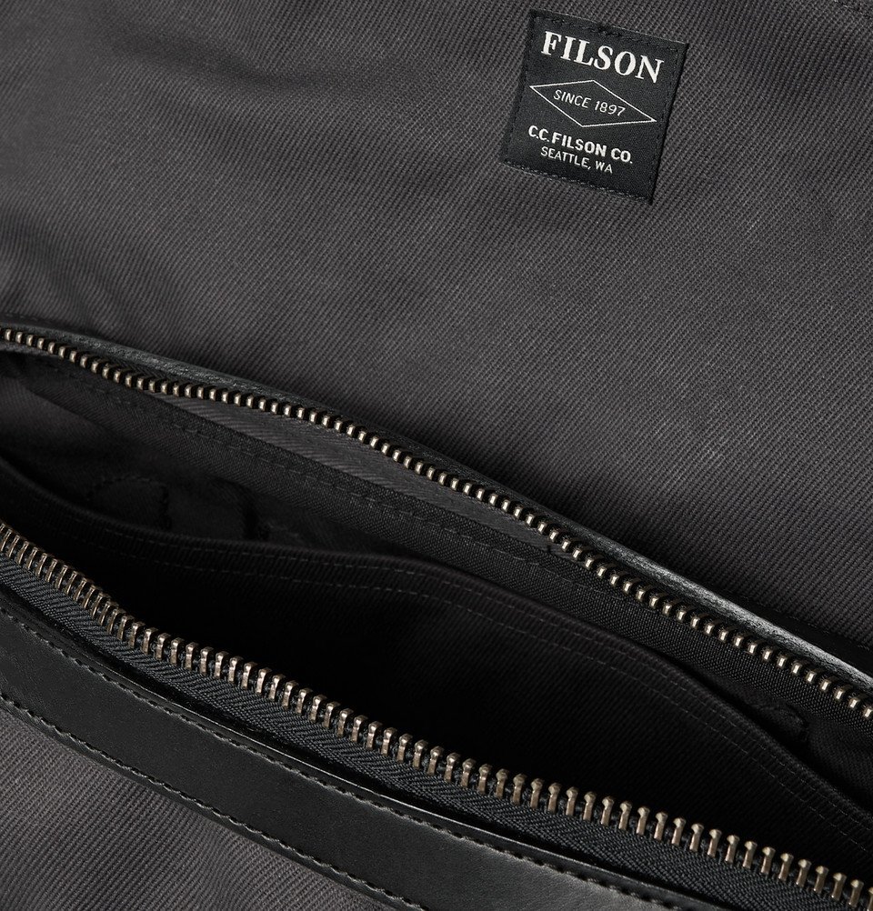Filson Original LeatherTrimmed Twill Briefcase Charcoal Filson
