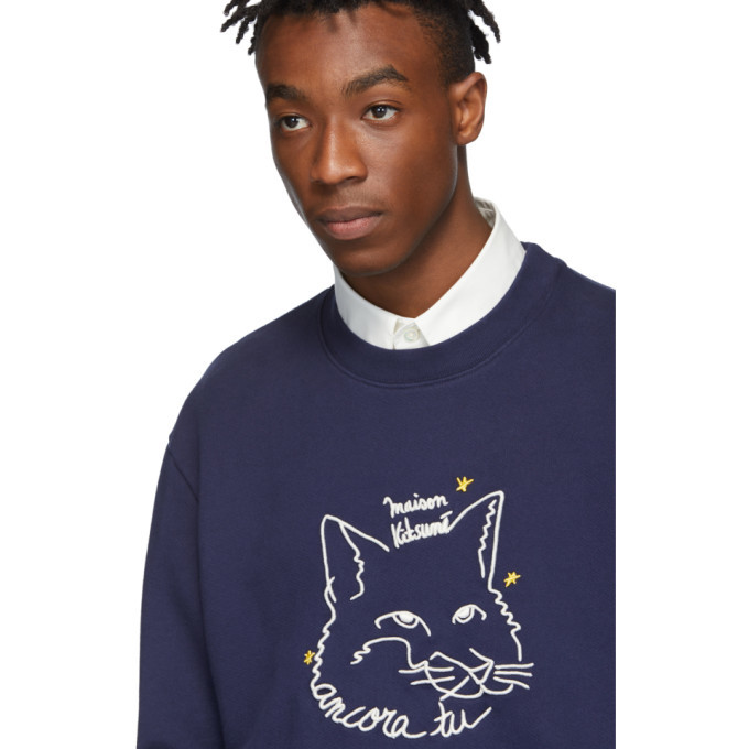 maison kitsune ancora tu sweatshirt