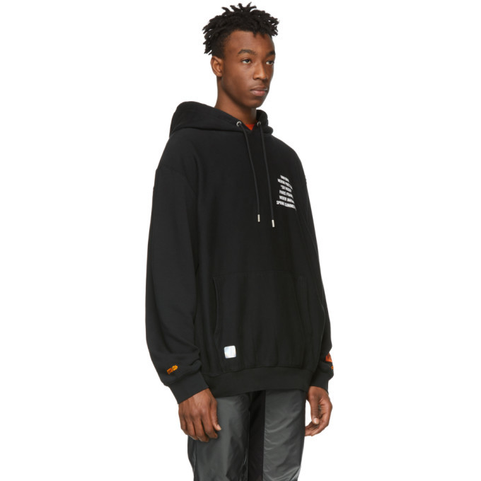 Heron Preston Black Metal Workers Hoodie Heron Preston