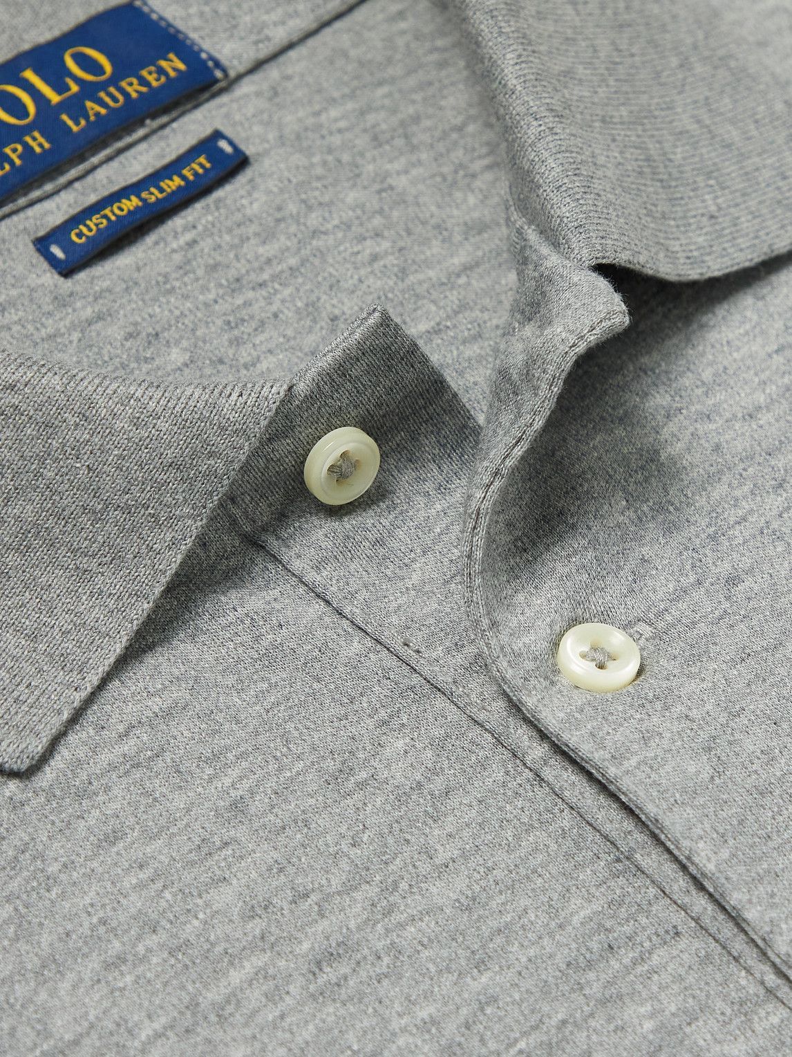 Polo Ralph Lauren - Logo-Embroidered Cotton-Jersey Polo Shirt - Gray