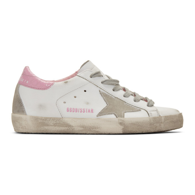 golden goose white and pink superstar