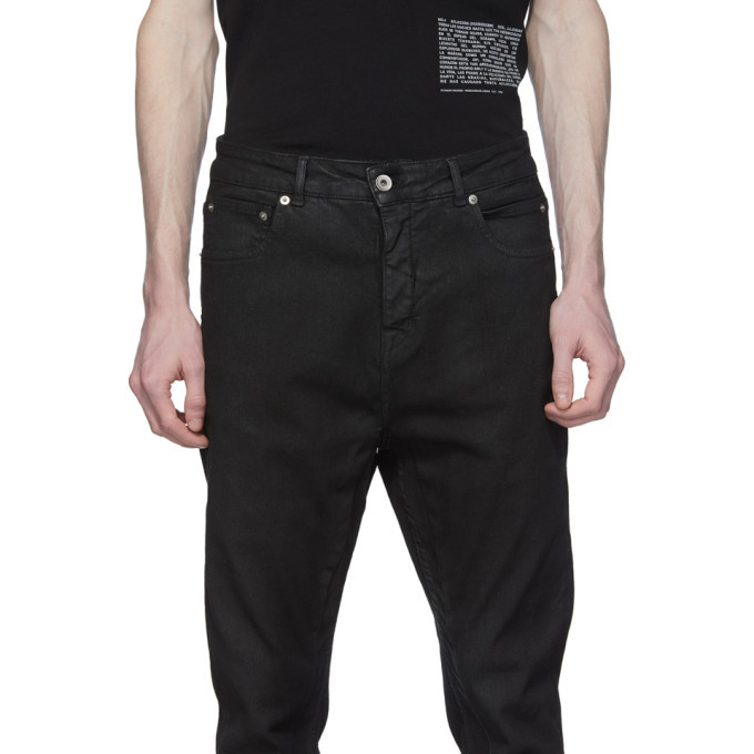 Rick Owens Drkshdw Black Detroit Cut Jeans Rick Owens Drkshdw