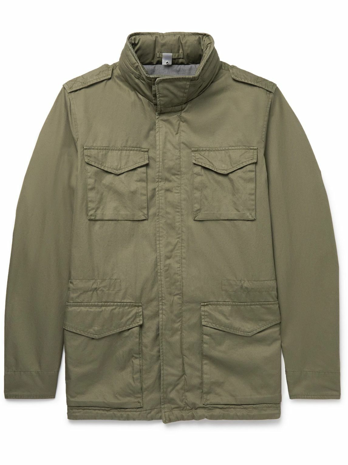 Photo: Herno - Washed Cotton-Twill Jacket - Green