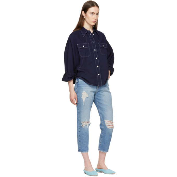 FRAME Blue Le Stevie Crop Jeans Frame Denim