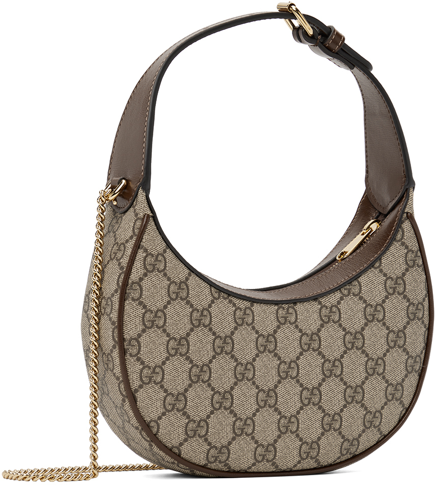 Gucci Brown GG HalfMoon Bag Gucci