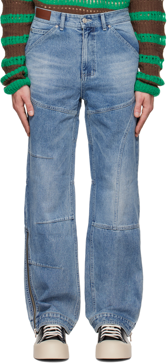 Photo: Andersson Bell Blue Zipper Wide-Leg Jeans