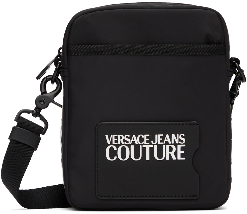 Versace Jeans Couture Black Logo Crossbody Bag Versace