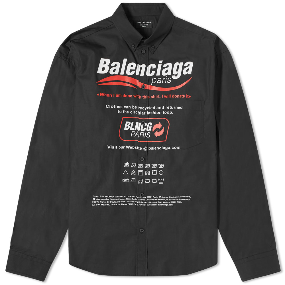 Photo: Balenciaga Dry Cleaning Logo Shirt