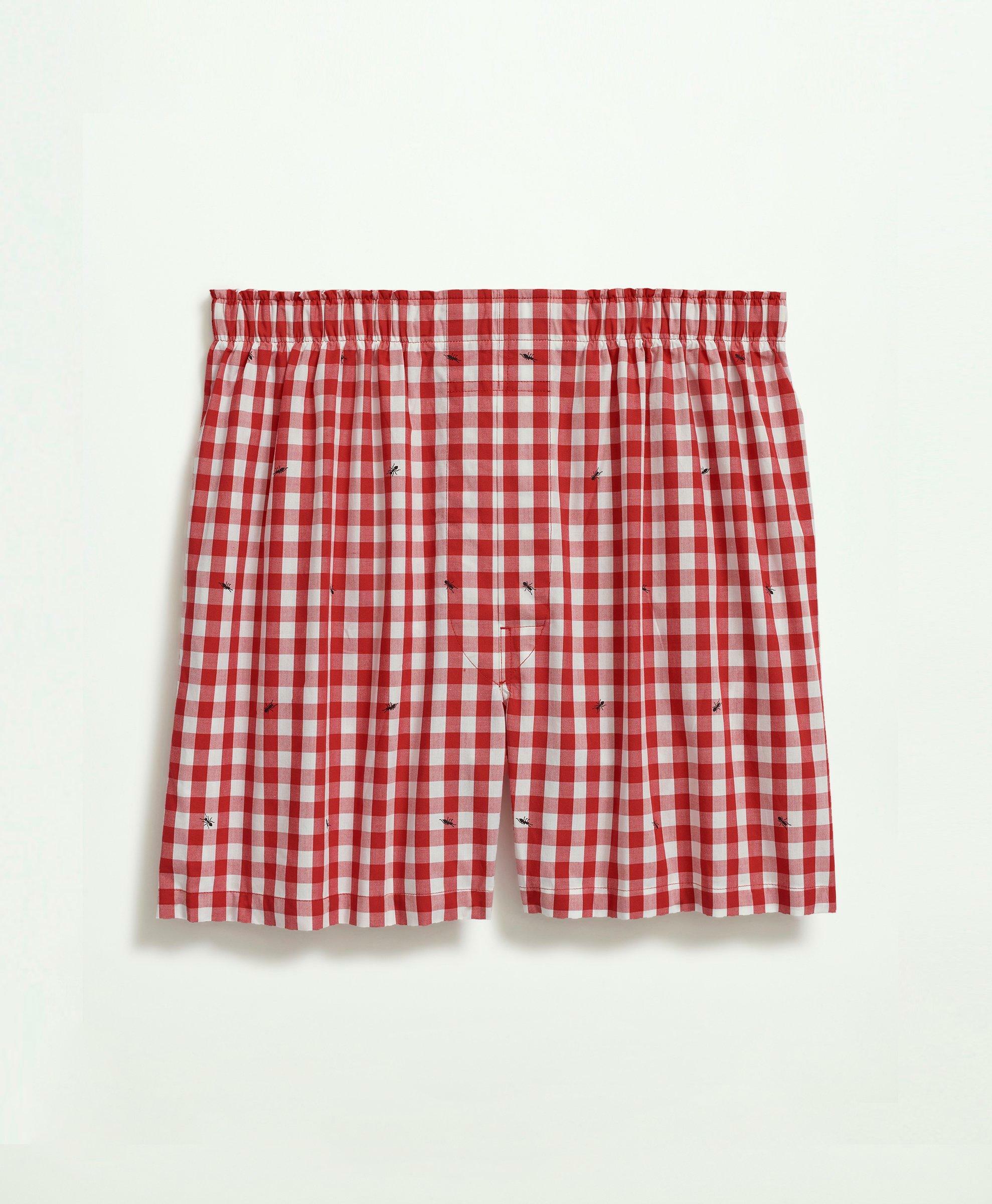 Brooks Brothers Men's Cotton Broadcloth Print Boxers | Red