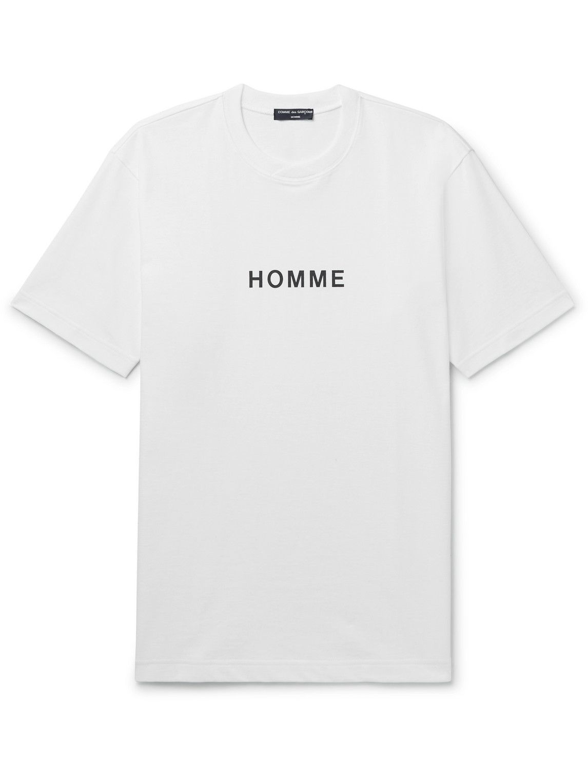 Comme des Garçons HOMME - Logo-Print Cotton-Jersey T-Shirt - White ...