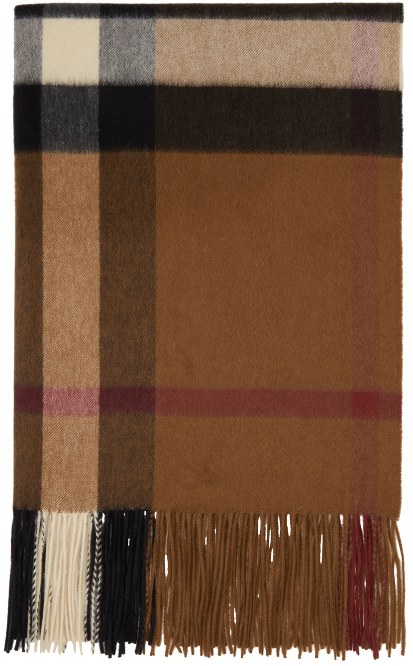 Burberry Cashmere Oversized Check Scarf Burberry