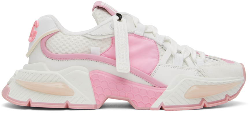 Photo: Dolce & Gabbana Pink & White Airmaster Sneakers