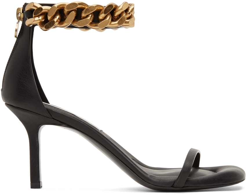 Stella McCartney Black Falabella Heeled Sandals Stella McCartney