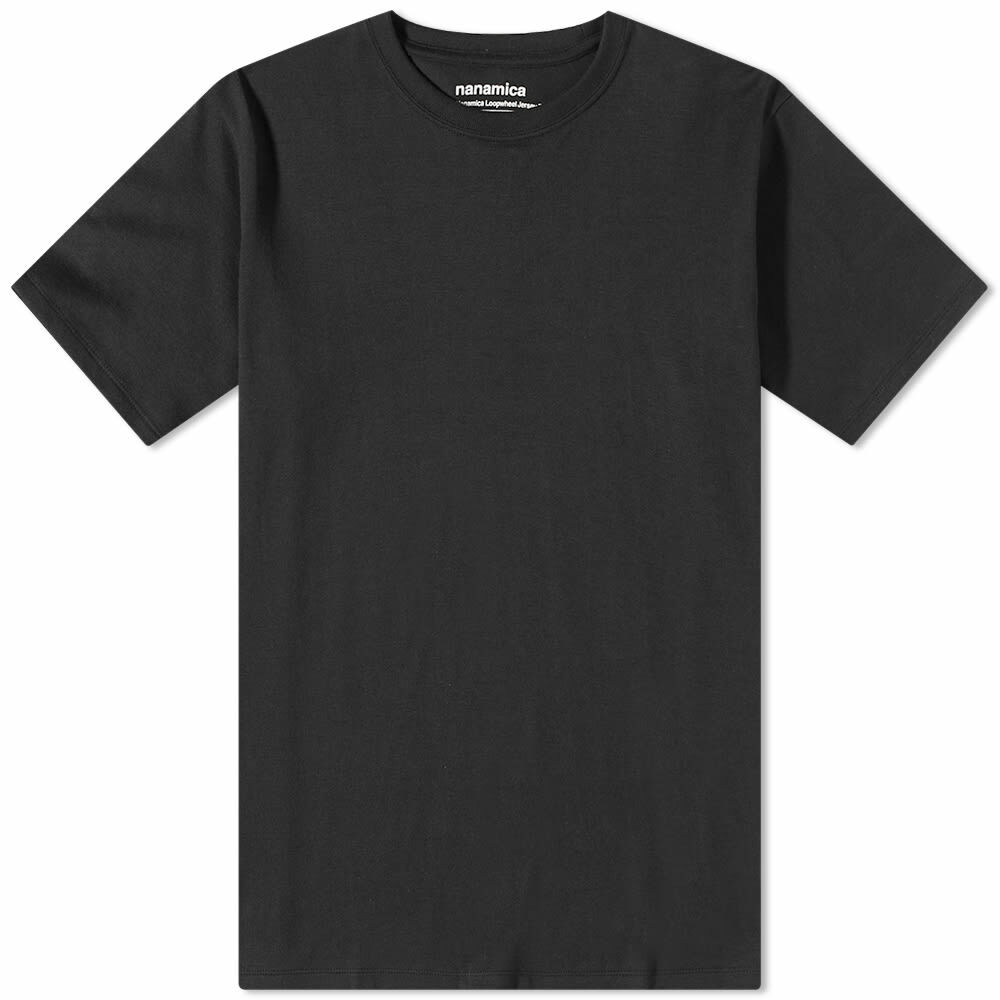 Nanamica Men's Loopwheel Coolmax T-Shirt in Black Nanamica