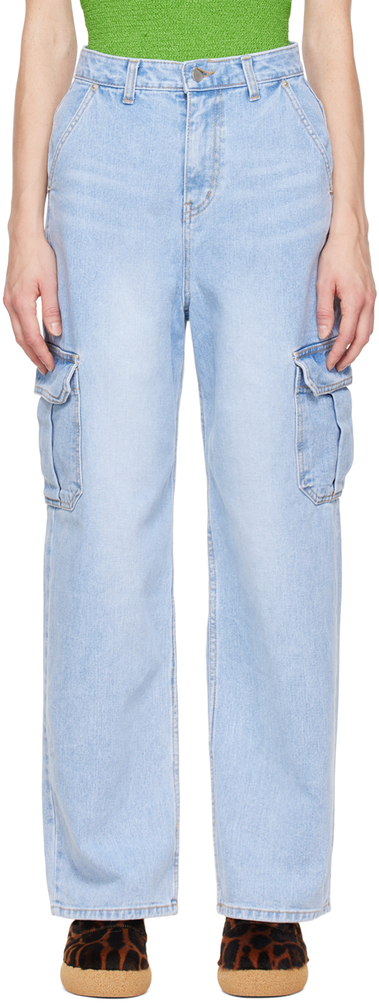 The Frankie Shop Blue Kai Cargo Jeans The Frankie Shop