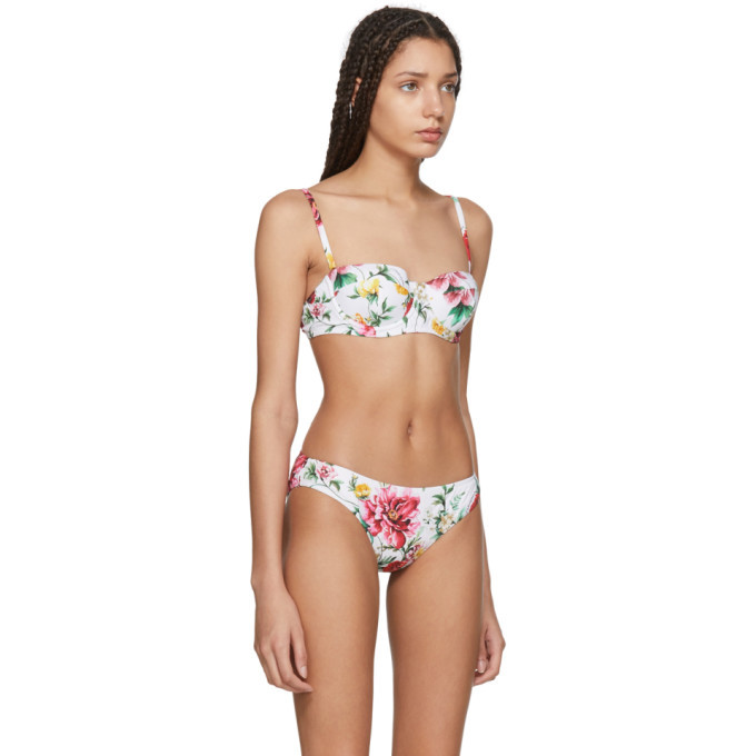 Dolce and Gabbana Multicolor Floral Bikini Top Dolce & Gabbana