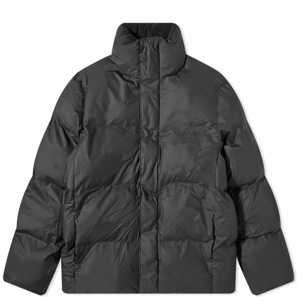 Rains Men's Boxy Puffer Jacket in Black Rains