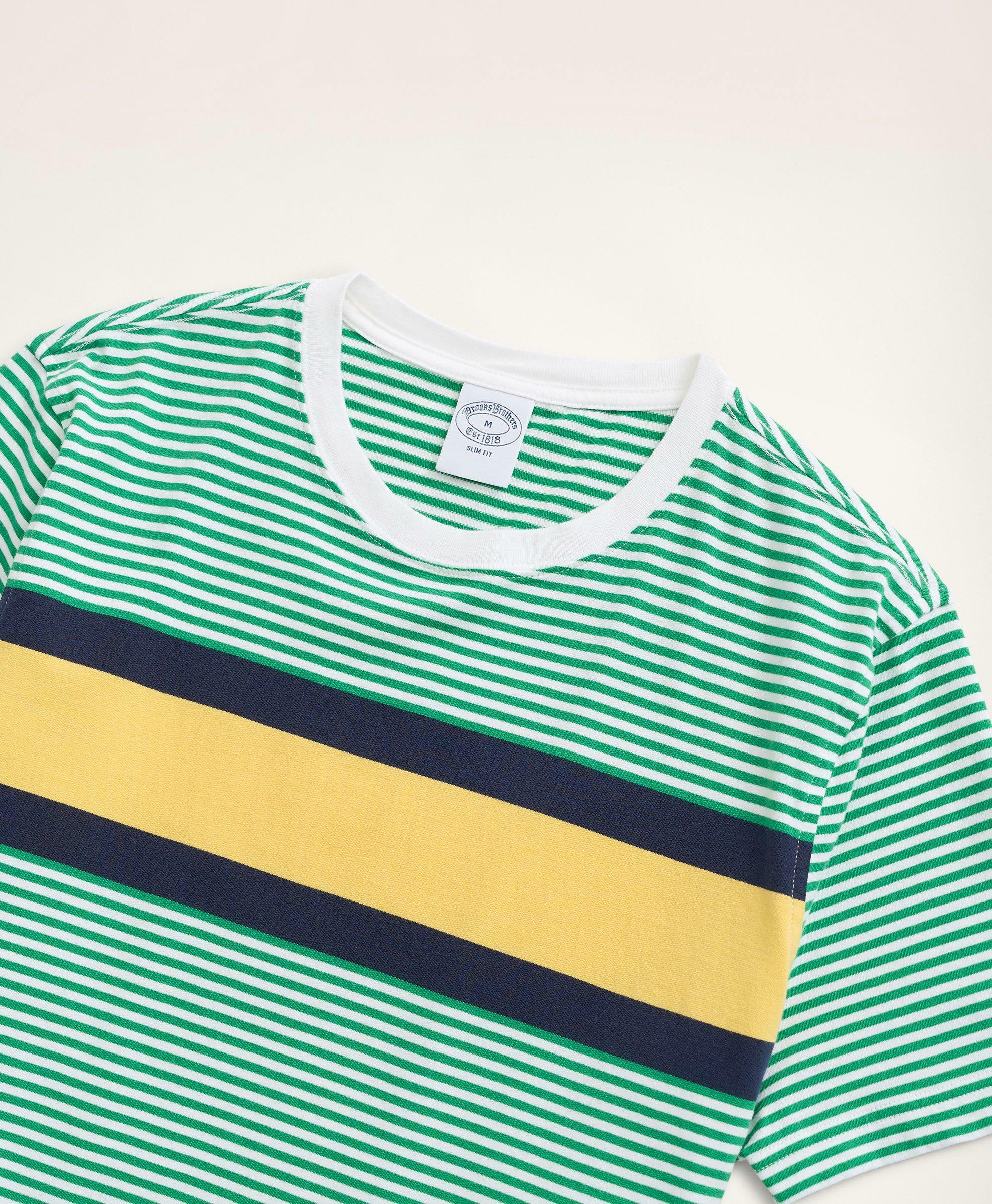 Brooks Brothers Men's Chest Stripe T-Shirt | Green