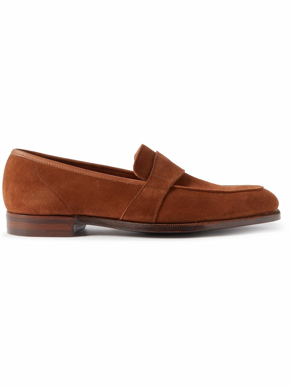 George Cleverley - Owen Suede Penny Loafers - Brown George Cleverley