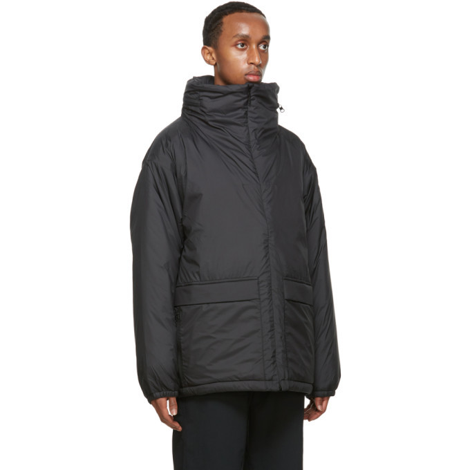 black insulated coat