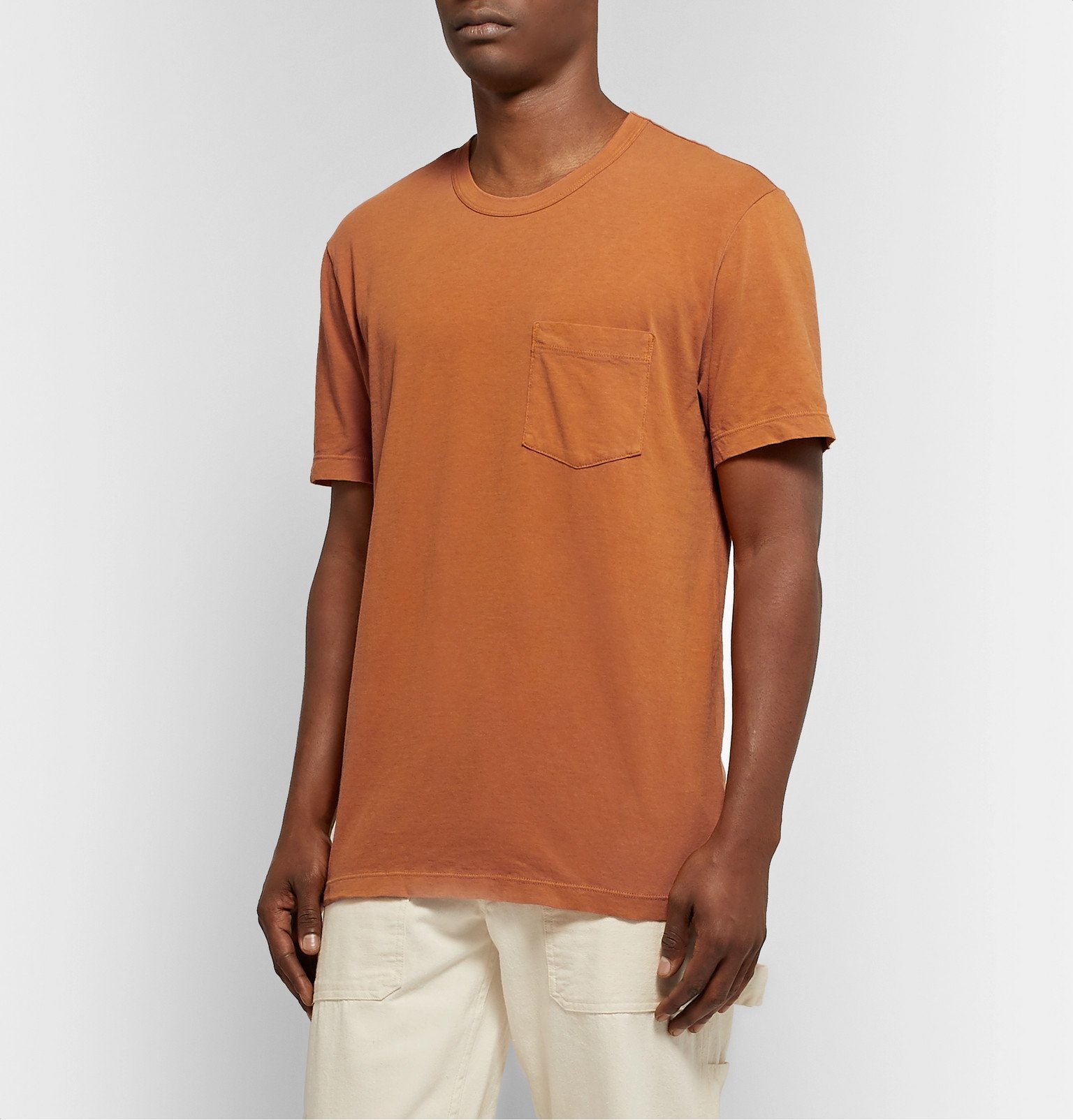 James Perse Combed CottonJersey TShirt Orange James Perse