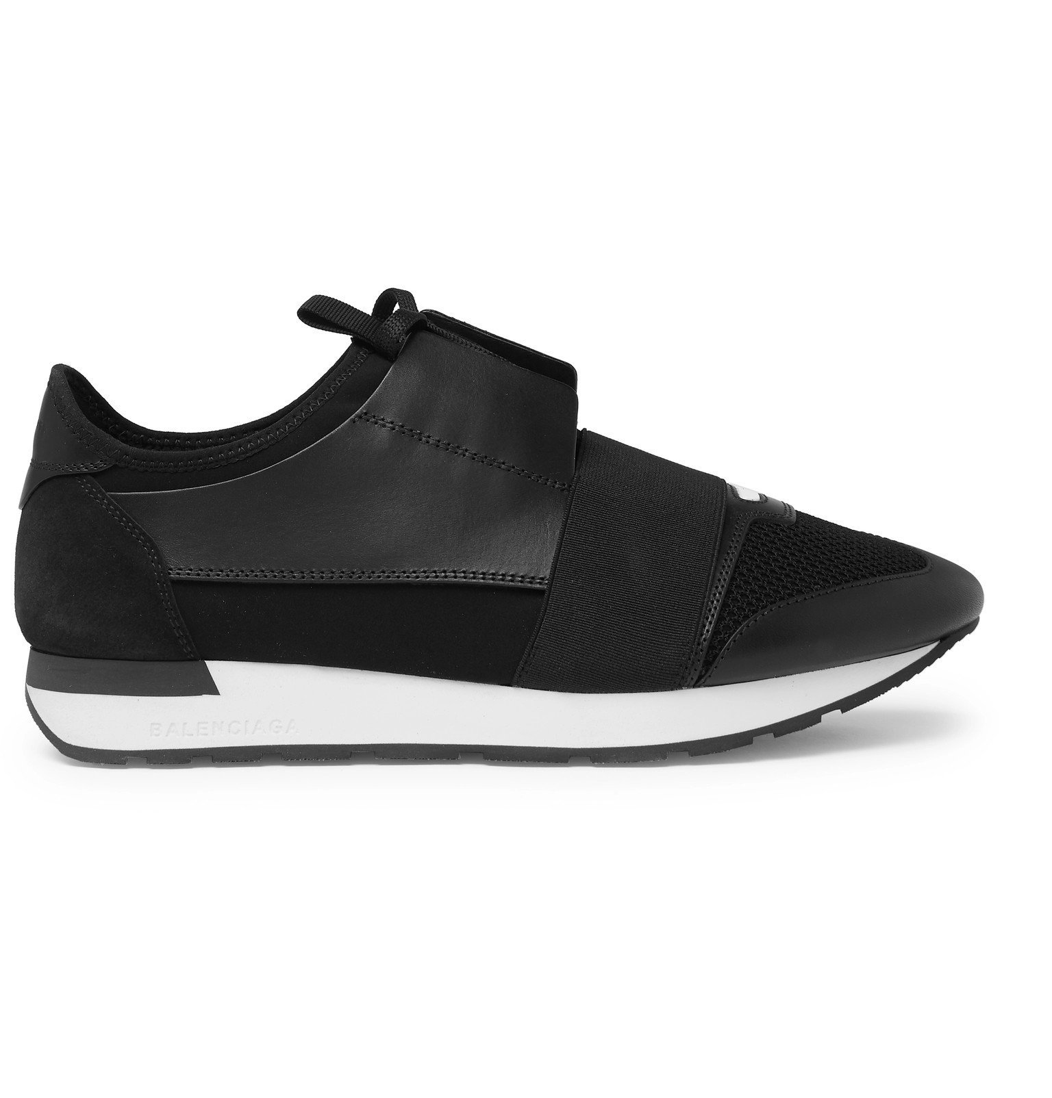 Balenciaga - Race Runner Leather, Neoprene, Suede and Mesh Sneakers ...
