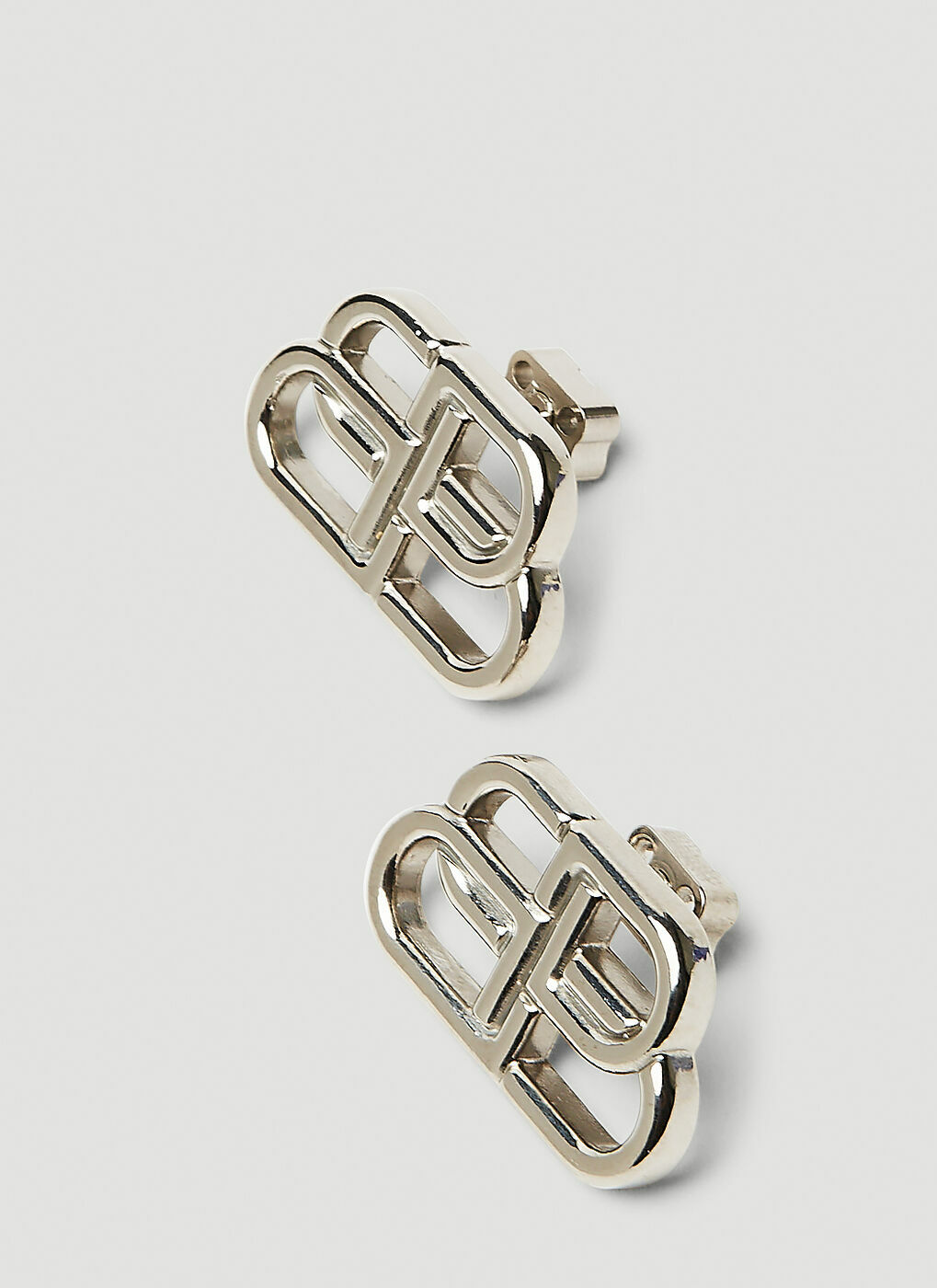 BB Stud Earrings In Silver Balenciaga