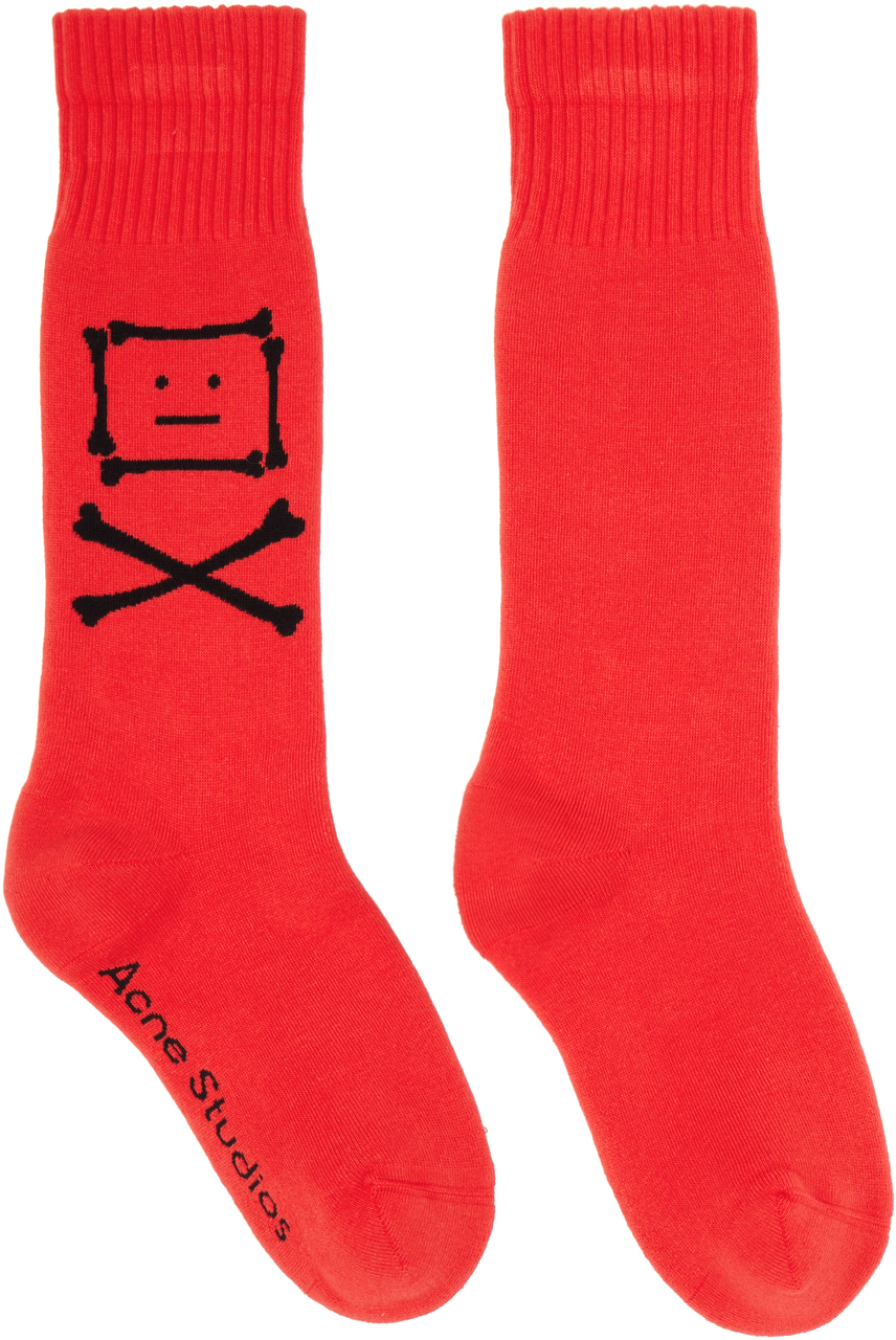Photo: Acne Studios Red Crossbones Socks