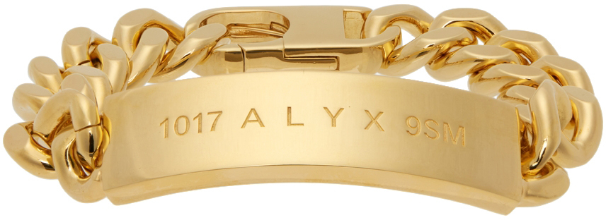 Photo: 1017 ALYX 9SM Gold Chain Logo ID Bracelet
