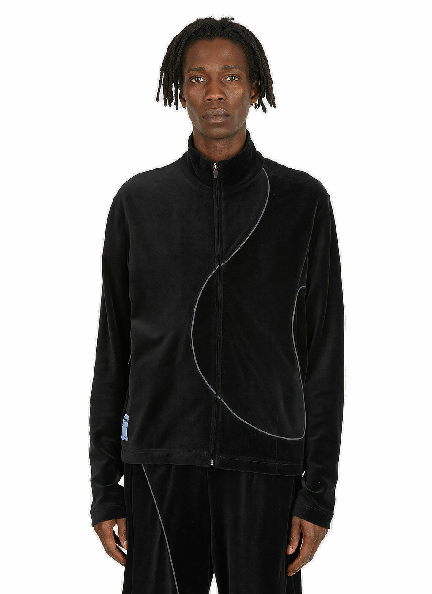 Gloop Velour Sweatshirt in Black McQ Alexander McQueen
