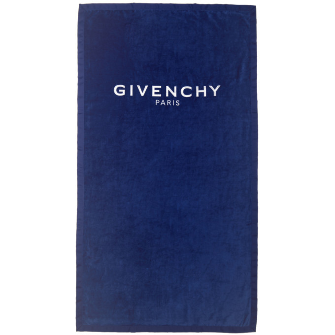 Givenchy Blue Logo Towel Givenchy