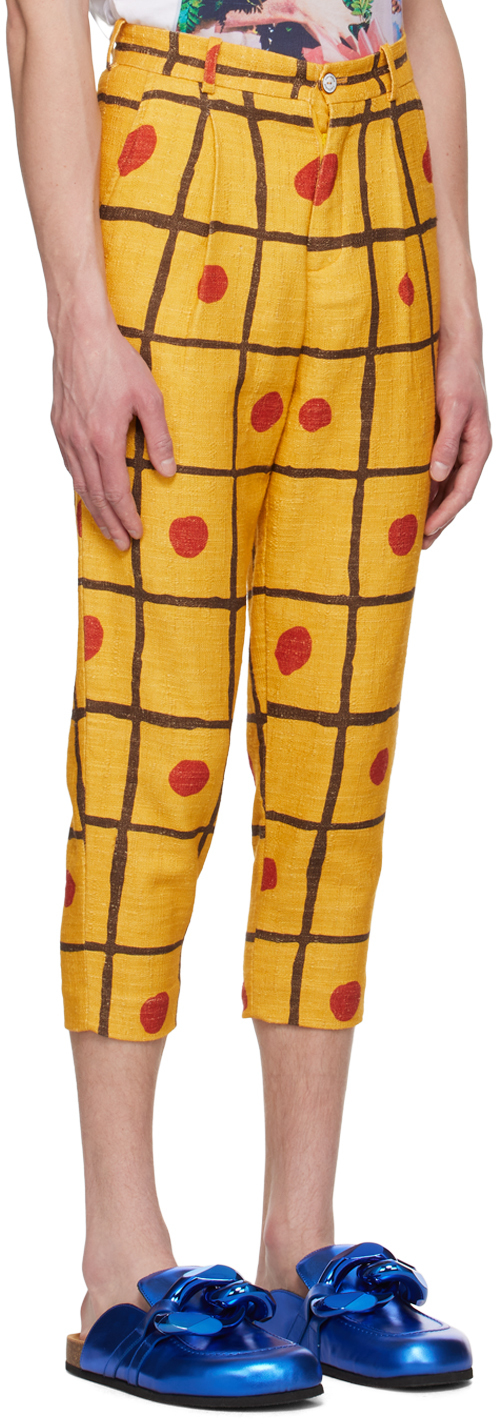 Late Checkout Yellow Checkered Trousers
