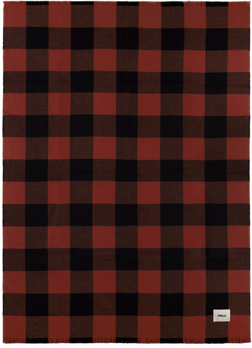 Tekla Red & Black Gingham Blanket Tekla Fabrics
