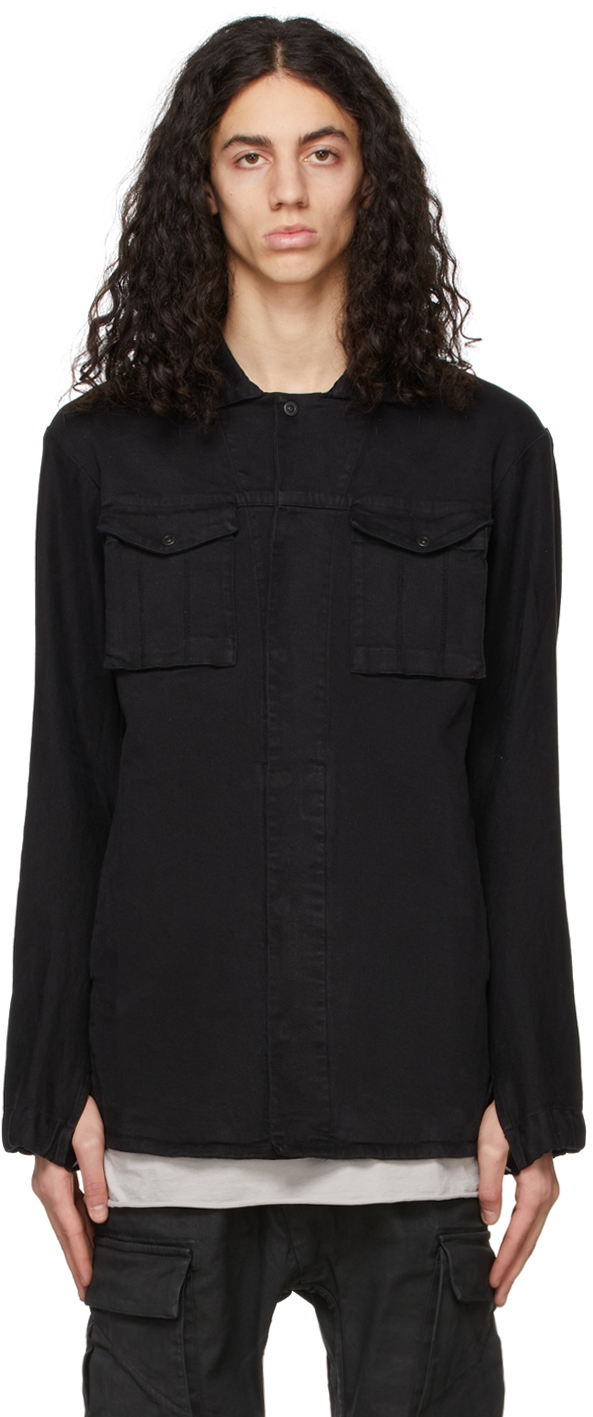 11 by Boris Bidjan Saberi Black Denim S1B Jacket 11 by Boris