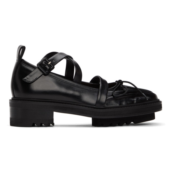 Simone Rocha Black Square Toe Ballet 
