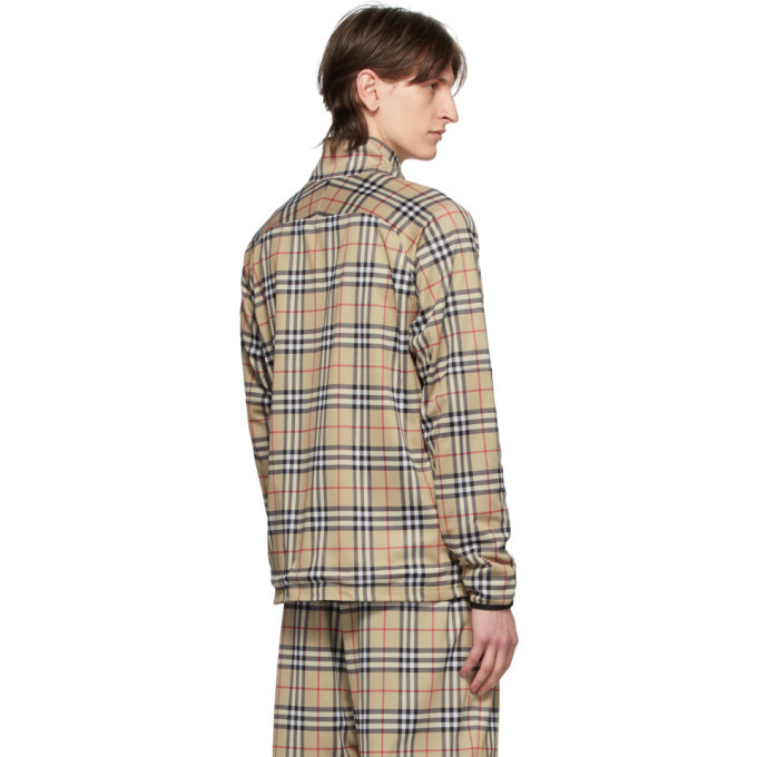vintage check technical twill track top
