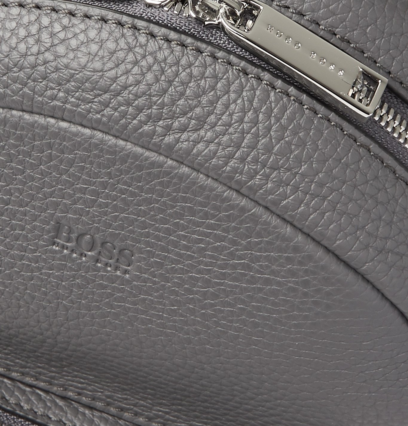 Hugo Boss Crosstown FullGrain Leather Backpack Gray Hugo Boss