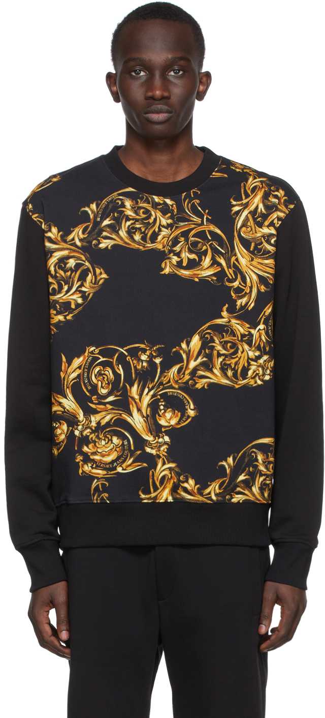Versace Jeans Couture Black Regalia Baroque Sweatshirt Versace