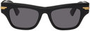 Bottega Veneta Black Mitre Cat-Eye Sunglasses