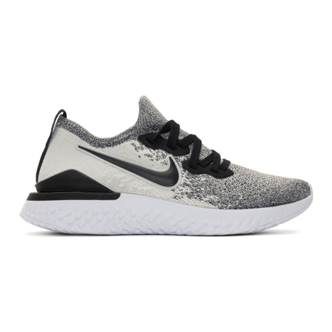 epic react flyknit 2 black white