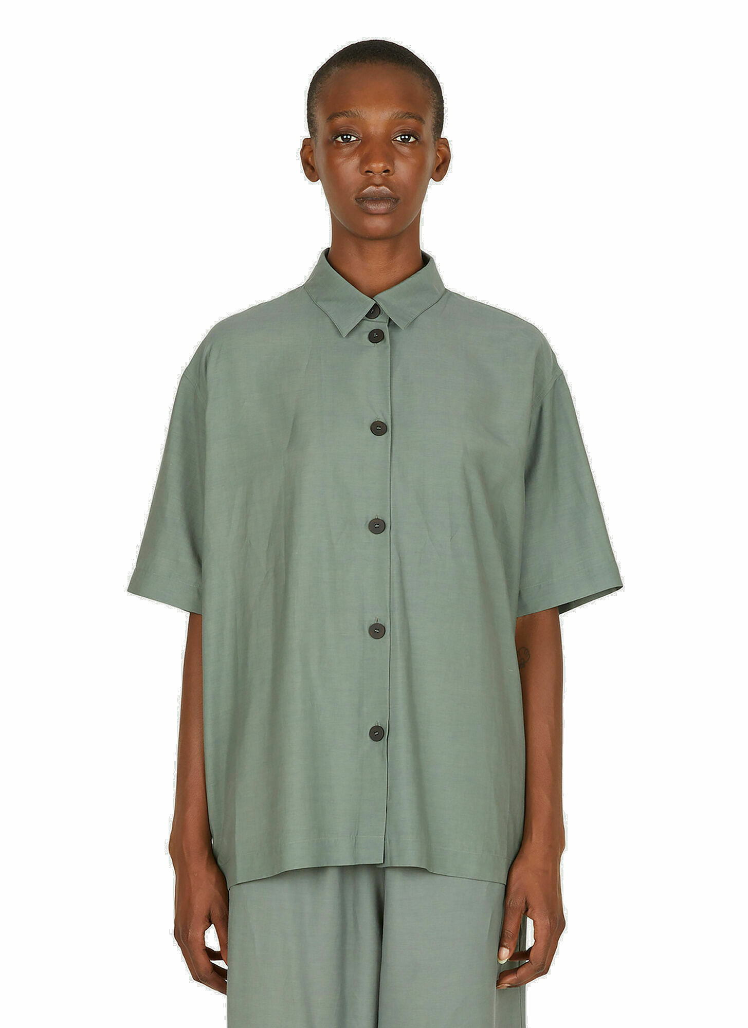 Photo: Classic Short Sleeve Shirt in Green