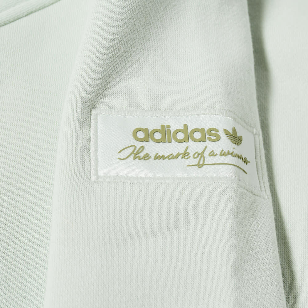 Adidas Men's Trefoil Linear Hoody in Linen Green adidas