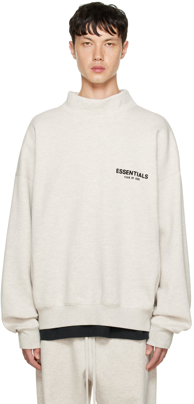 Essentials Off-White Mock Neck Sweatshirt Essentials