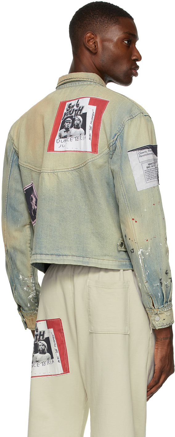 Mr. Saturday Blue Denim Paint Splatter Jacket Mr. Saturday