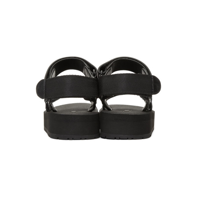 Prada Black and White Velcro Nomad Sandals Prada