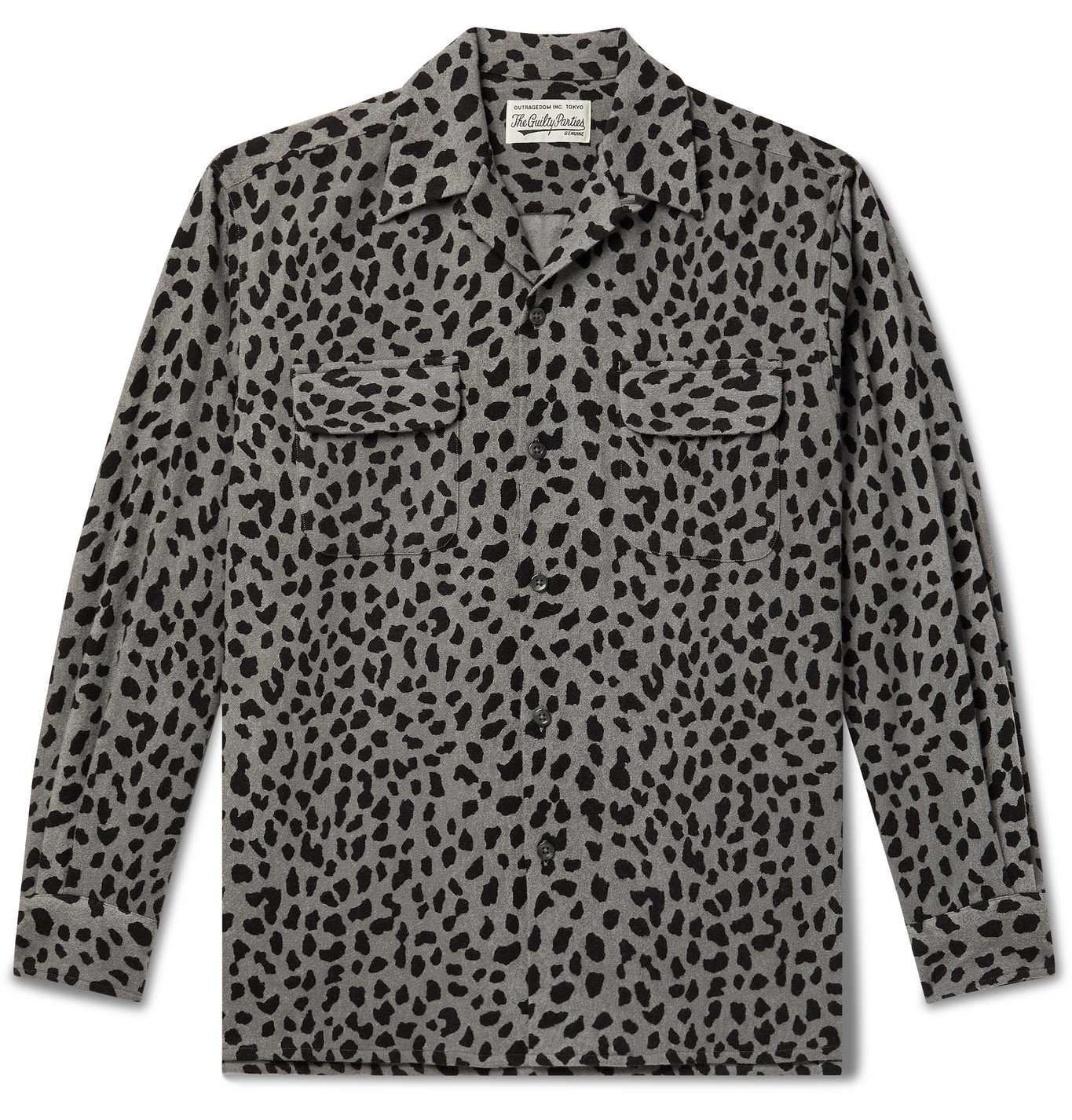 Wacko Maria - Camp-Collar Leopard-Print 