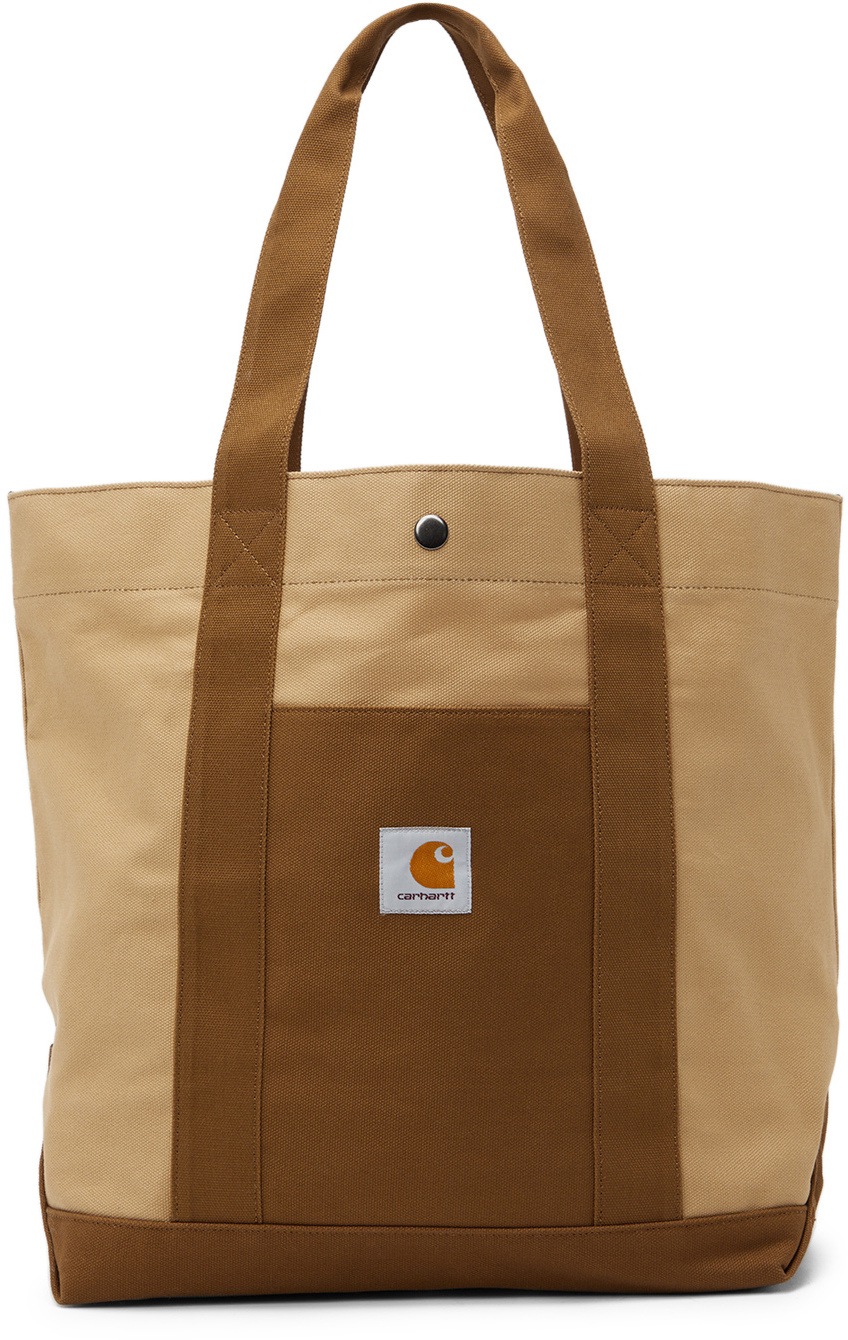 beige work tote