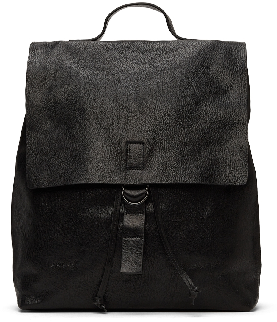 Marsèll Black Leather Cartaino Backpack Marsèll